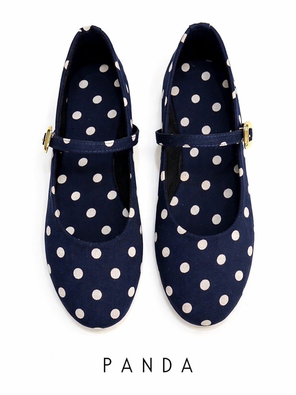 ZUUMBABET & LOAFERPanda Puantiyeli Mary Jane Style - Lacivert