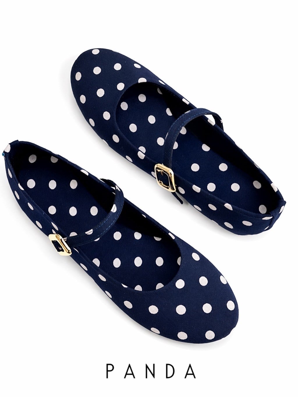 ZUUMBABET & LOAFERPanda Puantiyeli Mary Jane Style - Lacivert