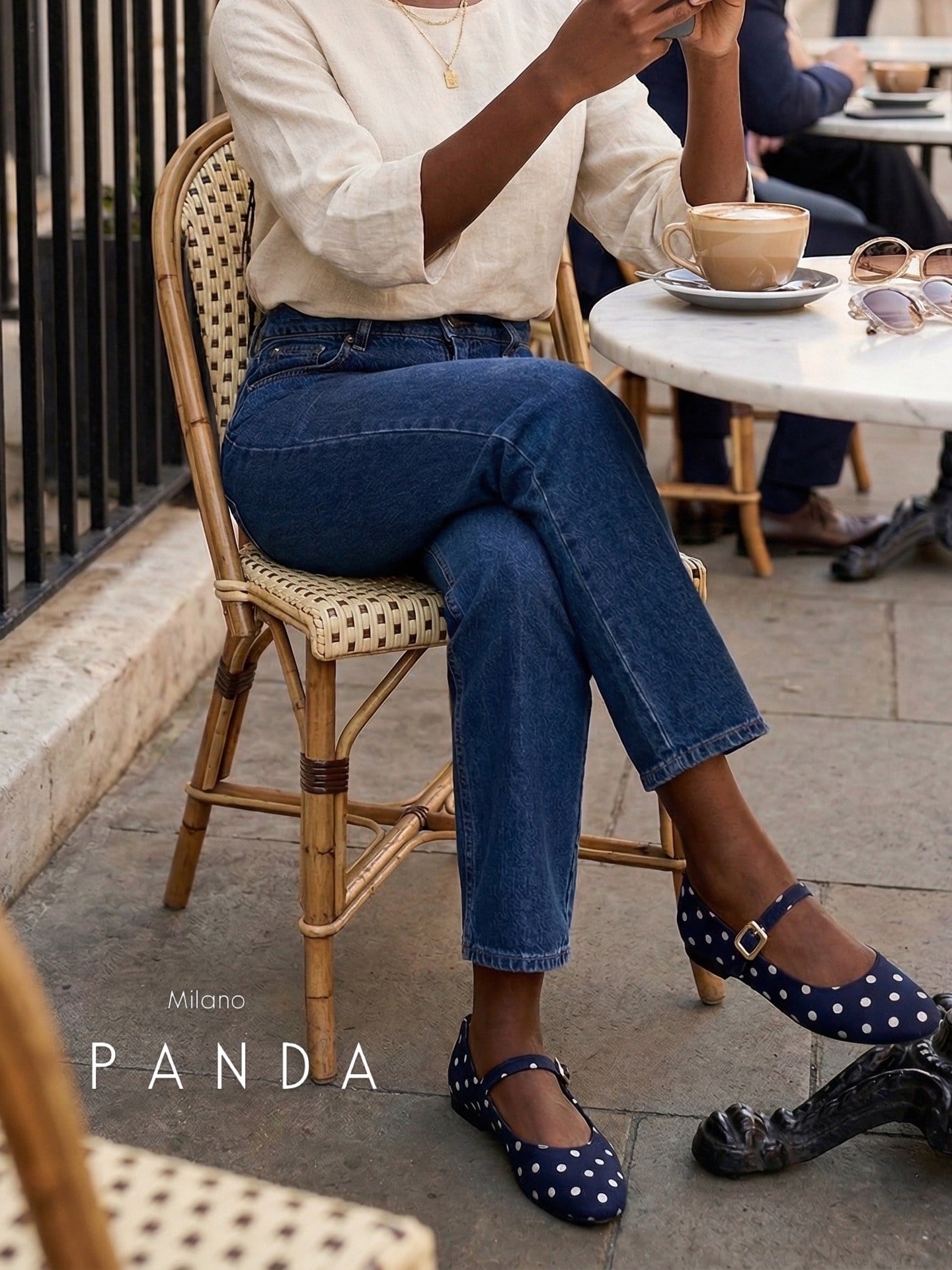 ZUUMBABET & LOAFERPanda Puantiyeli Mary Jane Style - Lacivert