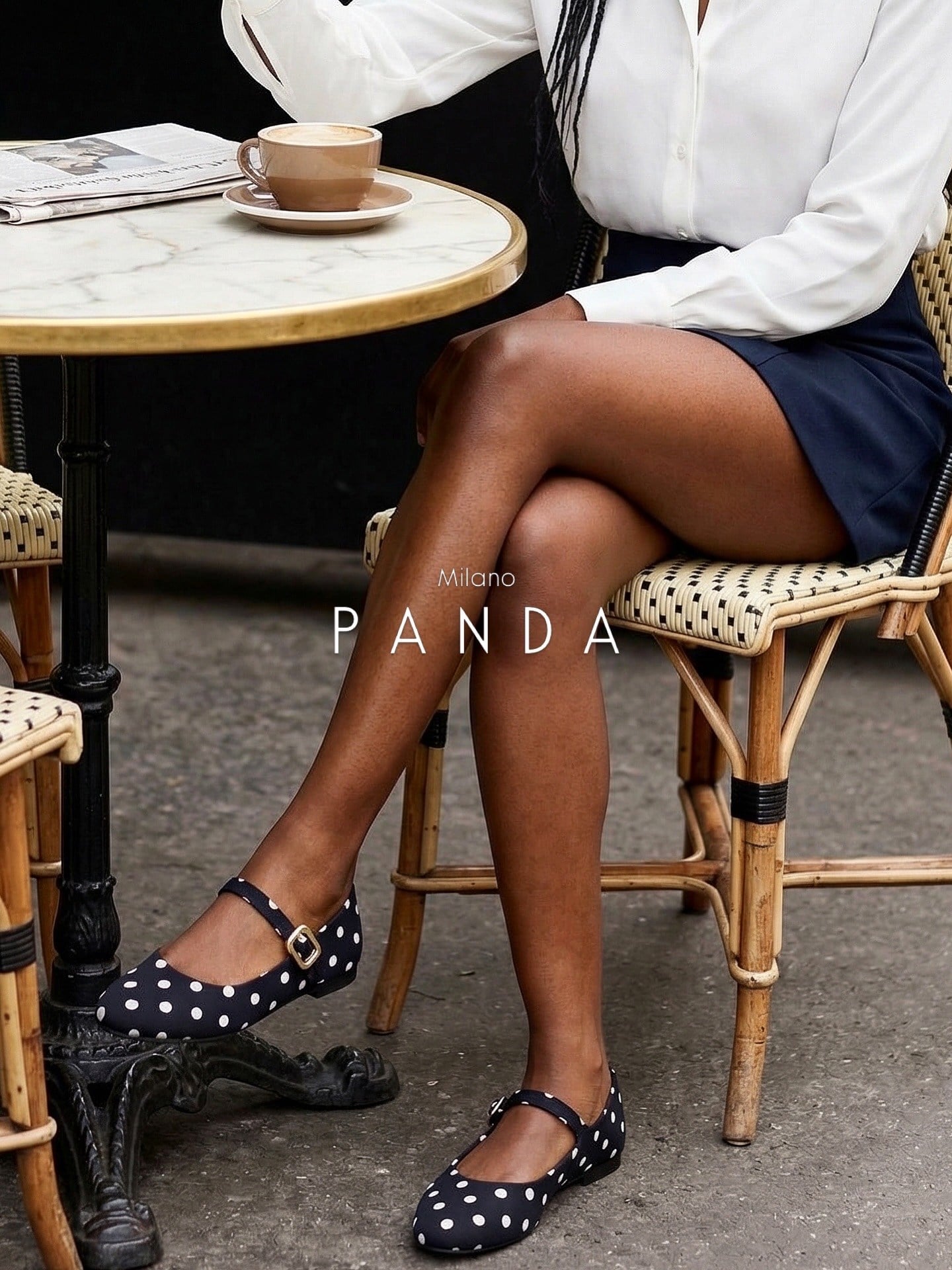 ZUUMBABET & LOAFERPanda Puantiyeli Mary Jane Style - Siyah