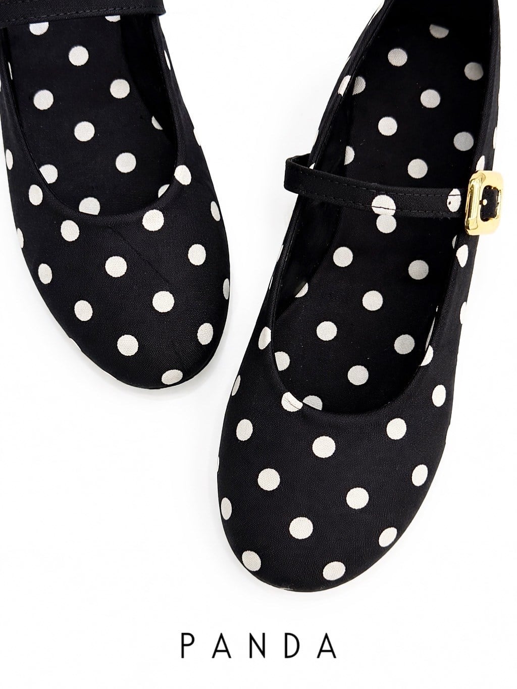 ZUUMBABET & LOAFERPanda Puantiyeli Mary Jane Style - Siyah