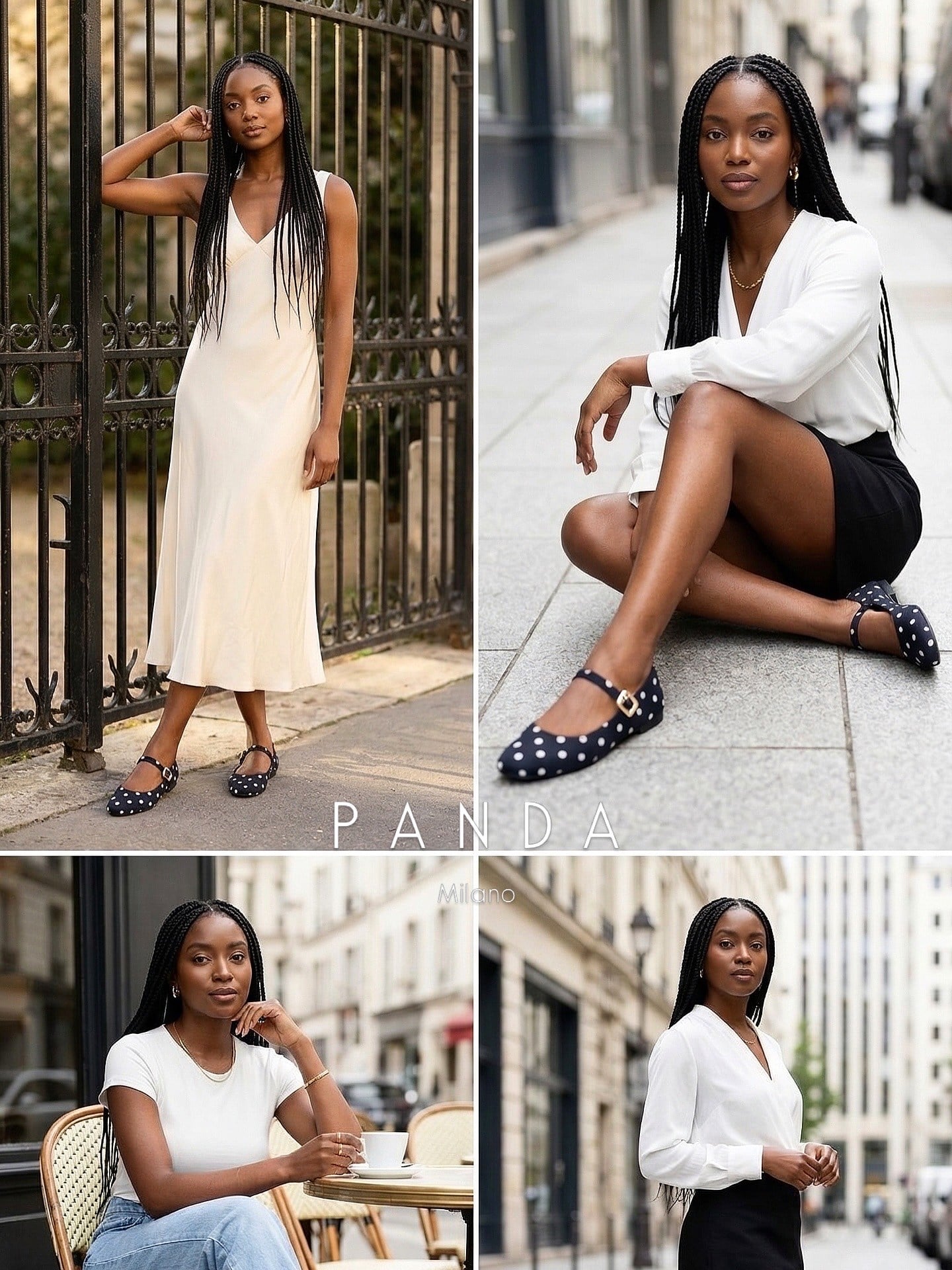 ZUUMBABET & LOAFERPanda Puantiyeli Mary Jane Style - Siyah
