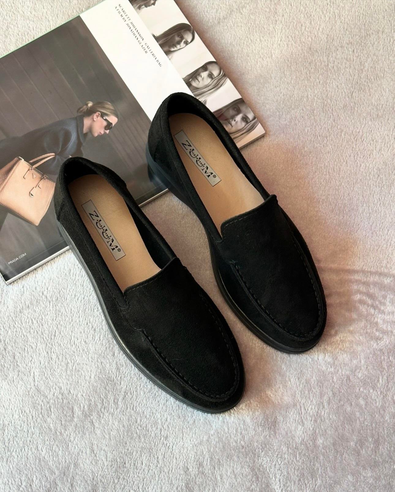 ZUUMMakosen & OxfordPiana Günlük Kadın Loafer - Siyah Süet