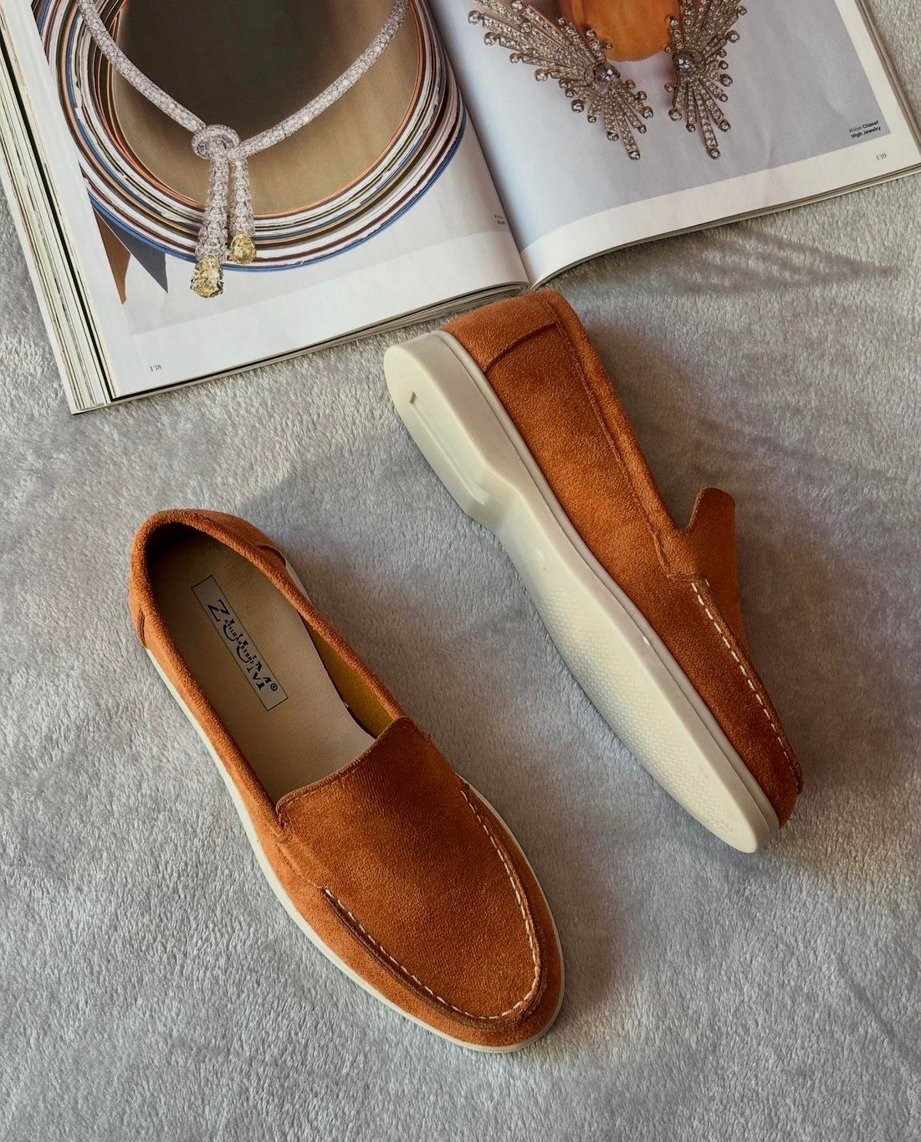 ZUUMMakosen & OxfordPiana Günlük Kadın Loafer - Taba Süet