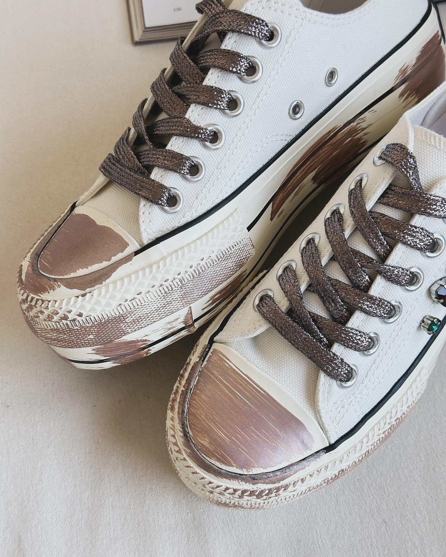 ZUUMSNEAKERRufel Taş Aksesuarlı  Kalın Taban Kadın Sneaker - Beyaz