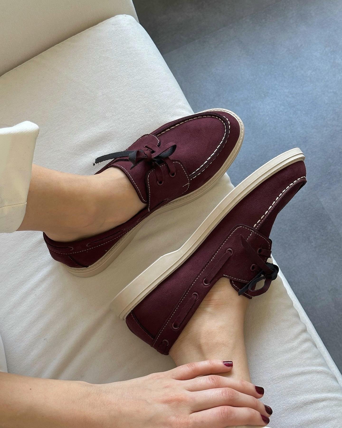 ZUUMMakosen & OxfordSebon Günlük Kadın Loafer - Bordo Süet