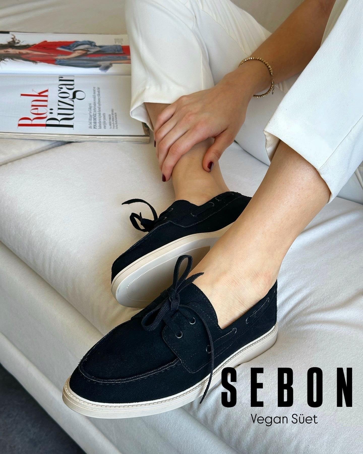ZUUMMakosen & OxfordSebon Günlük Kadın Loafer - Siyah Süet