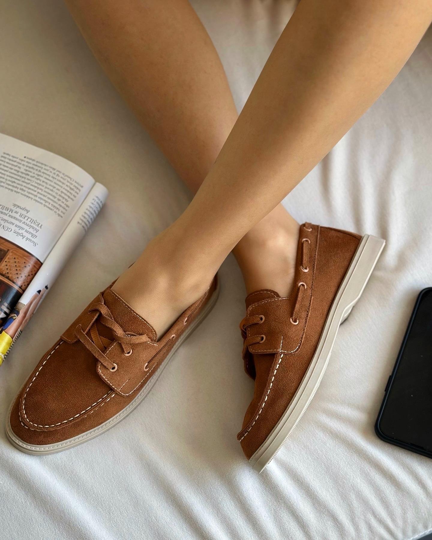 ZUUMMakosen & OxfordSebon Günlük Kadın Loafer - Taba Süet
