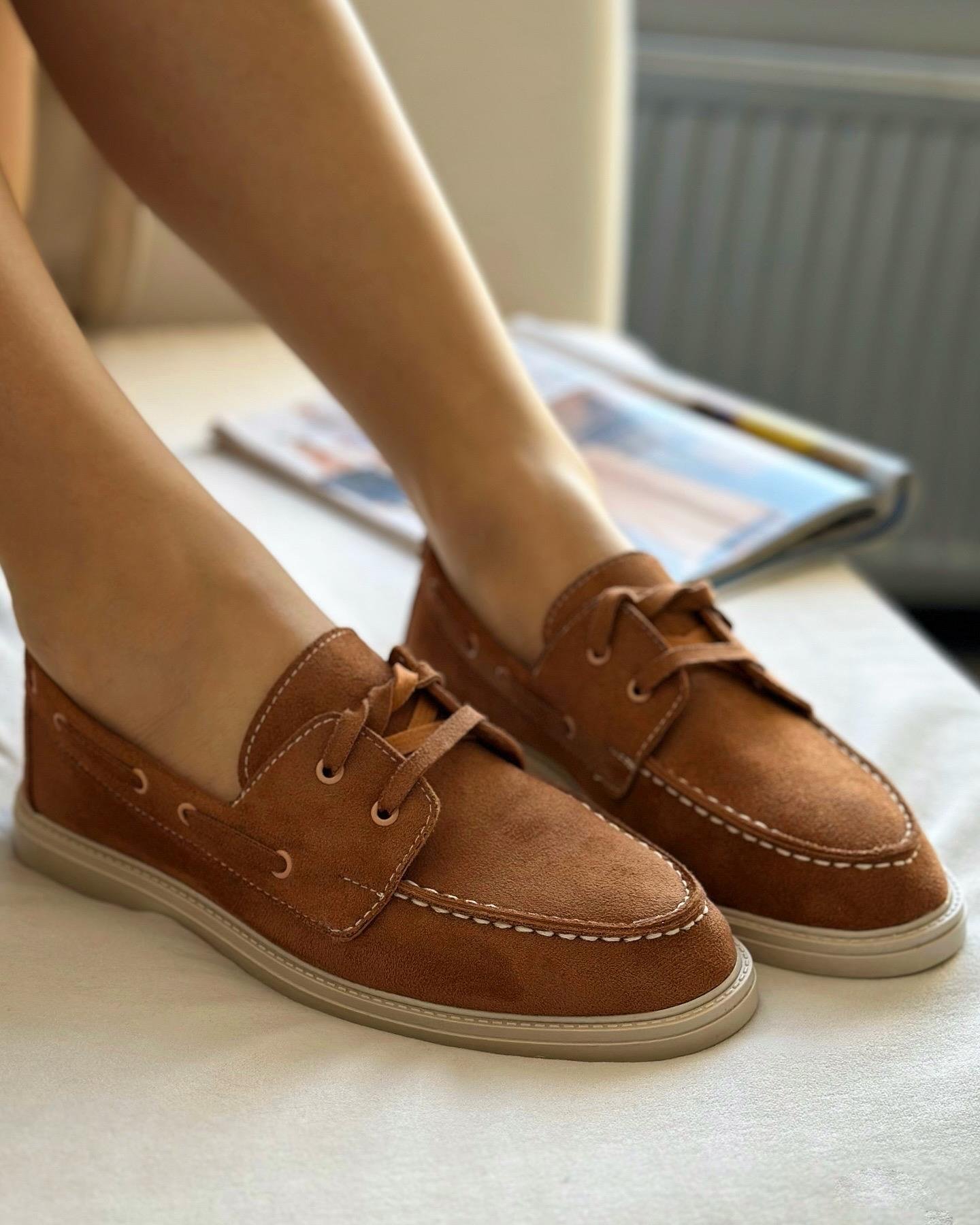 ZUUMMakosen & OxfordSebon Günlük Kadın Loafer - Taba Süet