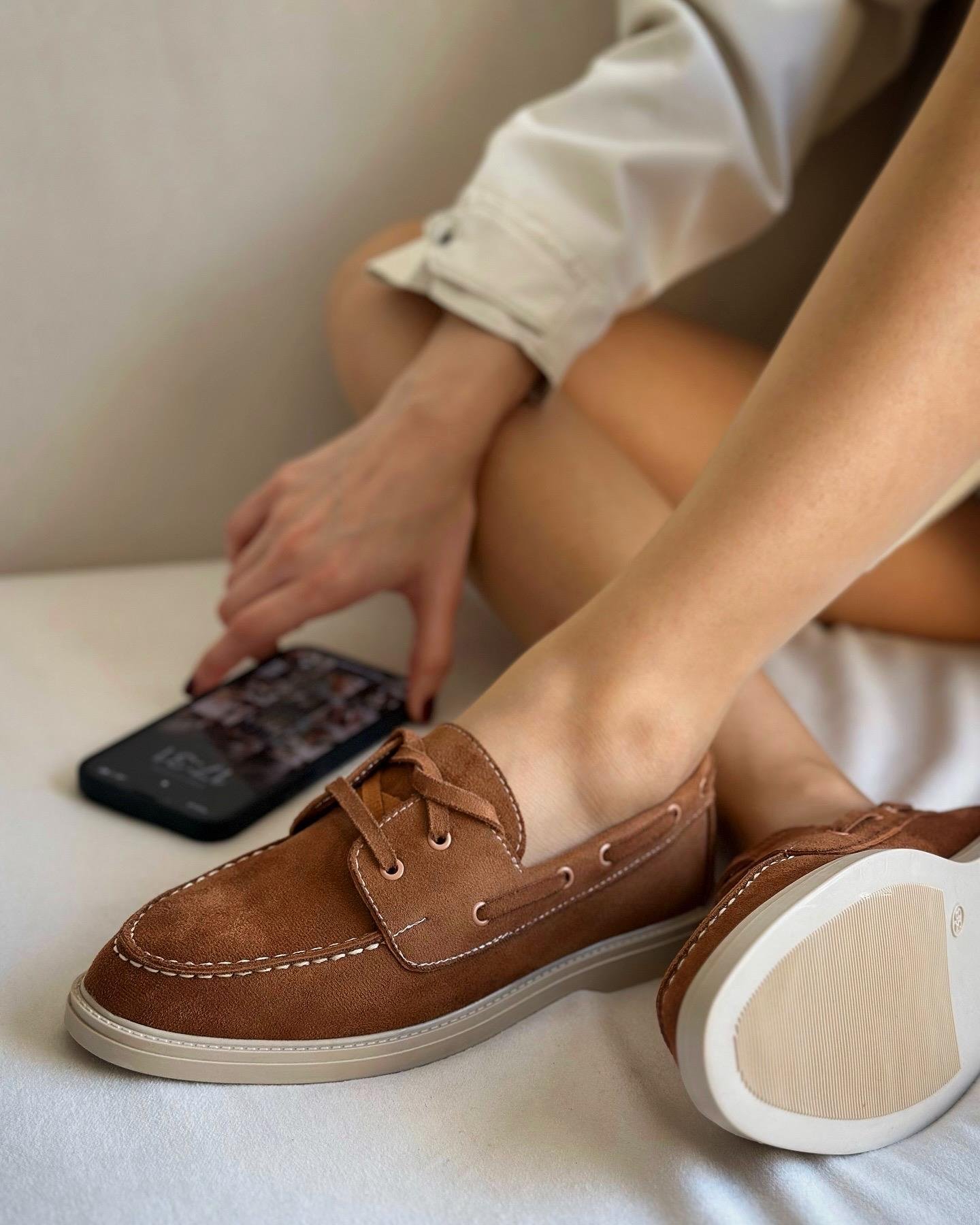 ZUUMMakosen & OxfordSebon Günlük Kadın Loafer - Taba Süet