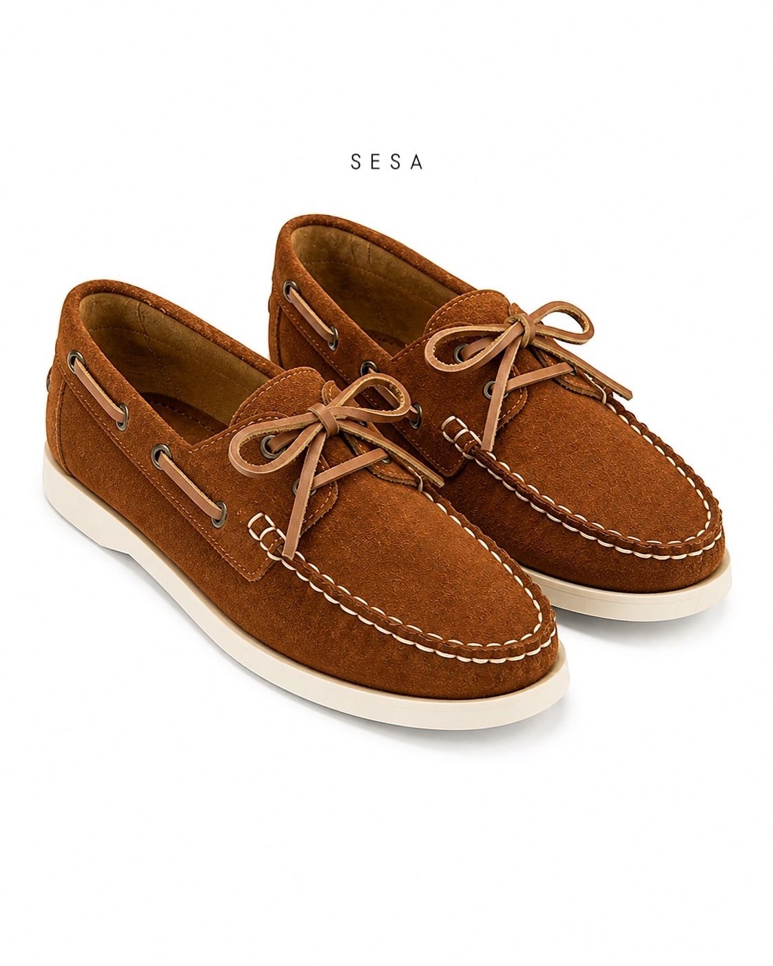 ZUUMBABET & LOAFERSesa % 100 Hakiki Deri/Süet Bağcıklı Kadın Loafer Ayakkabı - Taba Süet