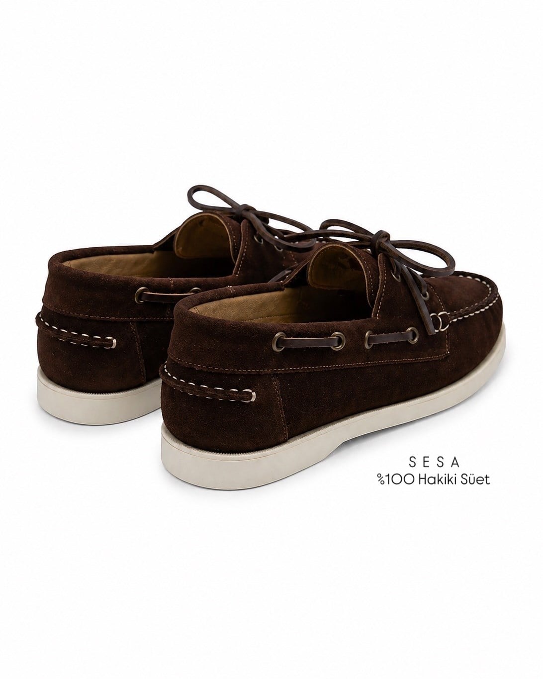 ZUUMBABET & LOAFERSesa % 100 Hakiki Deri/Süet Bağcıklı Kadın Loafer Ayakkabı - Kahve Süet