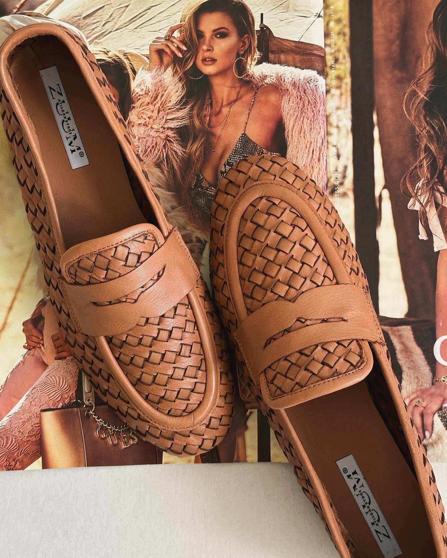 ZUUMMakosen & OxfordSista % 100 Hakiki Deri Örgü Kadın Loafer - Taba Deri