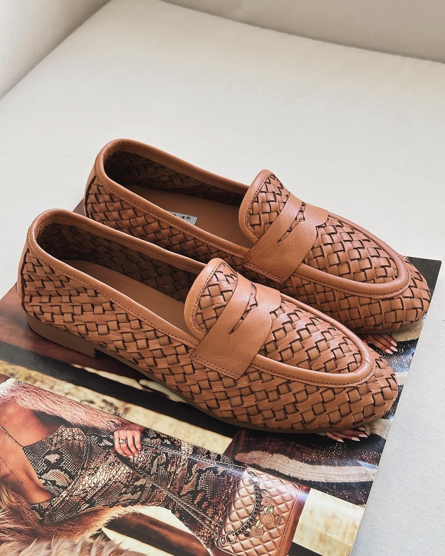 ZUUMMakosen & OxfordSista % 100 Hakiki Deri Örgü Kadın Loafer - Taba Deri