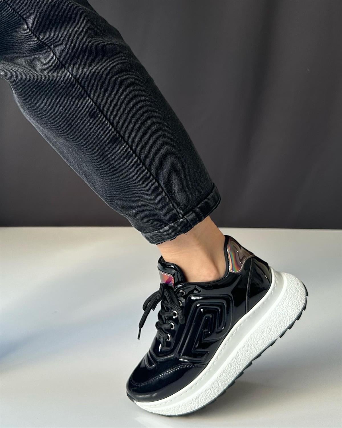 ZUUMSNEAKERTung Kadın Spor Ayakkabı - Siyah Rugan