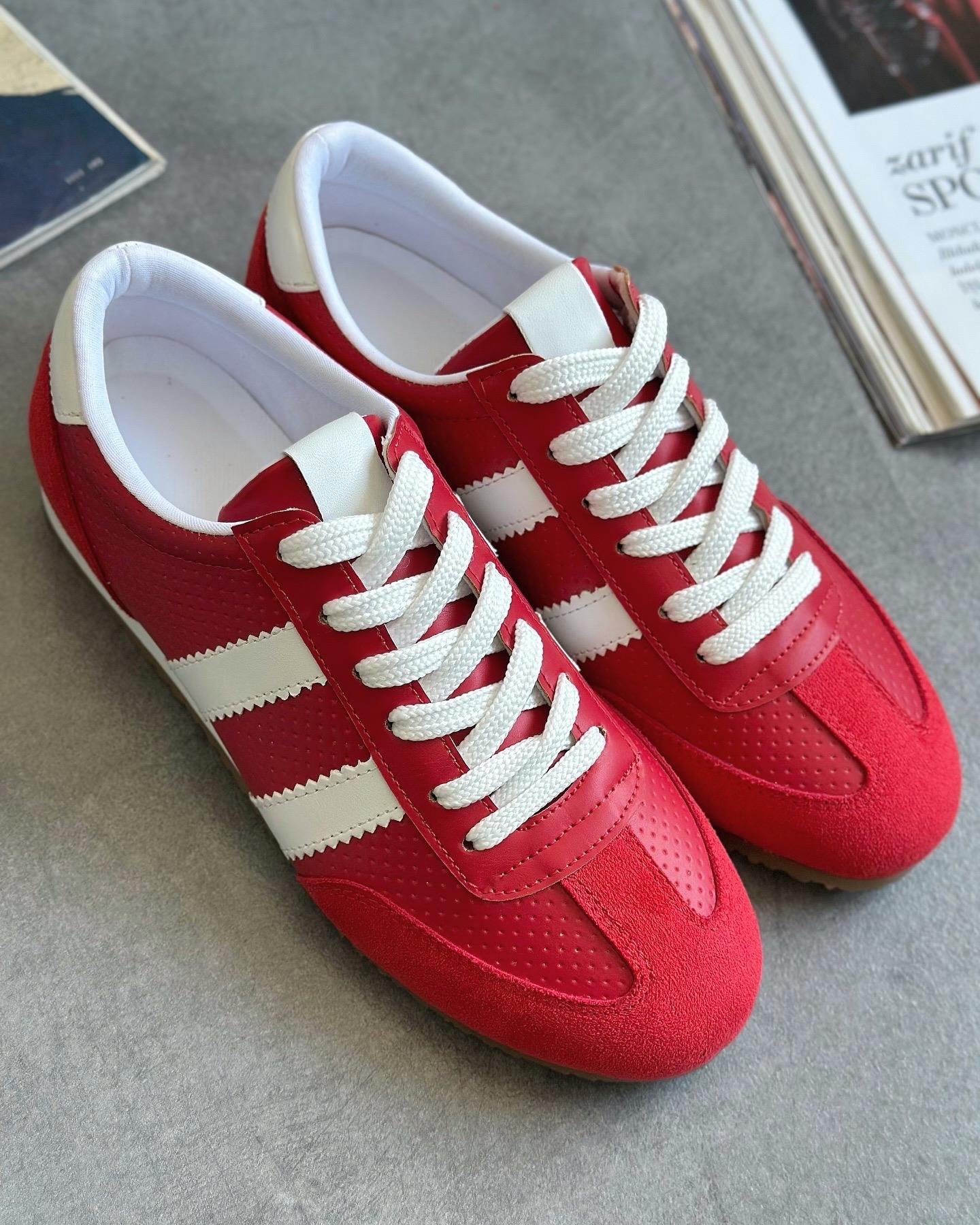 ZUUMSNEAKERVega Kadın Sneaker - Kırmızı & Beyaz