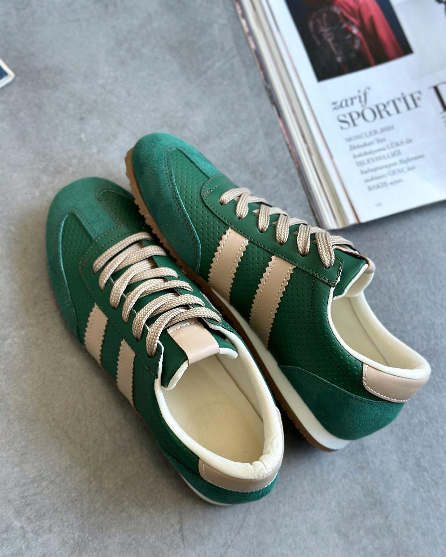 ZUUMSNEAKERVega Kadın Sneaker - Yeşil & Ten