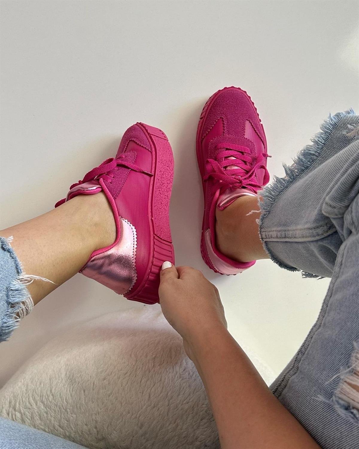 ZUUMSNEAKERVisor Kadın Spor Ayakkabı - Fuşya