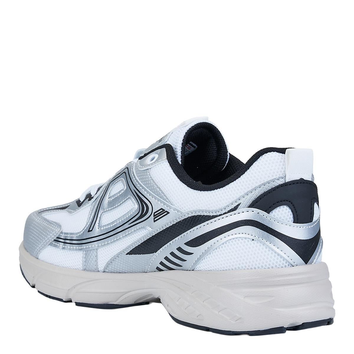 ZUUMSNEAKERWickers Günlük Kadın Sneaker - Beyaz & Siyah & Gümüş