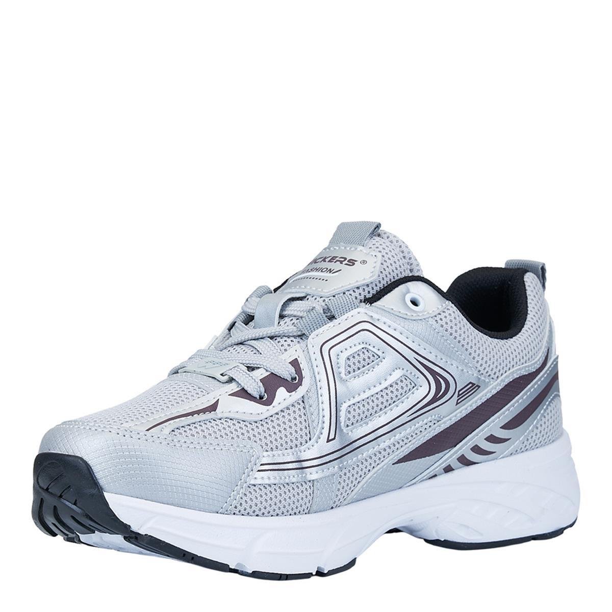 ZUUMSNEAKERWickers Günlük Kadın Sneaker - Gümüş & Kahve & Siyah