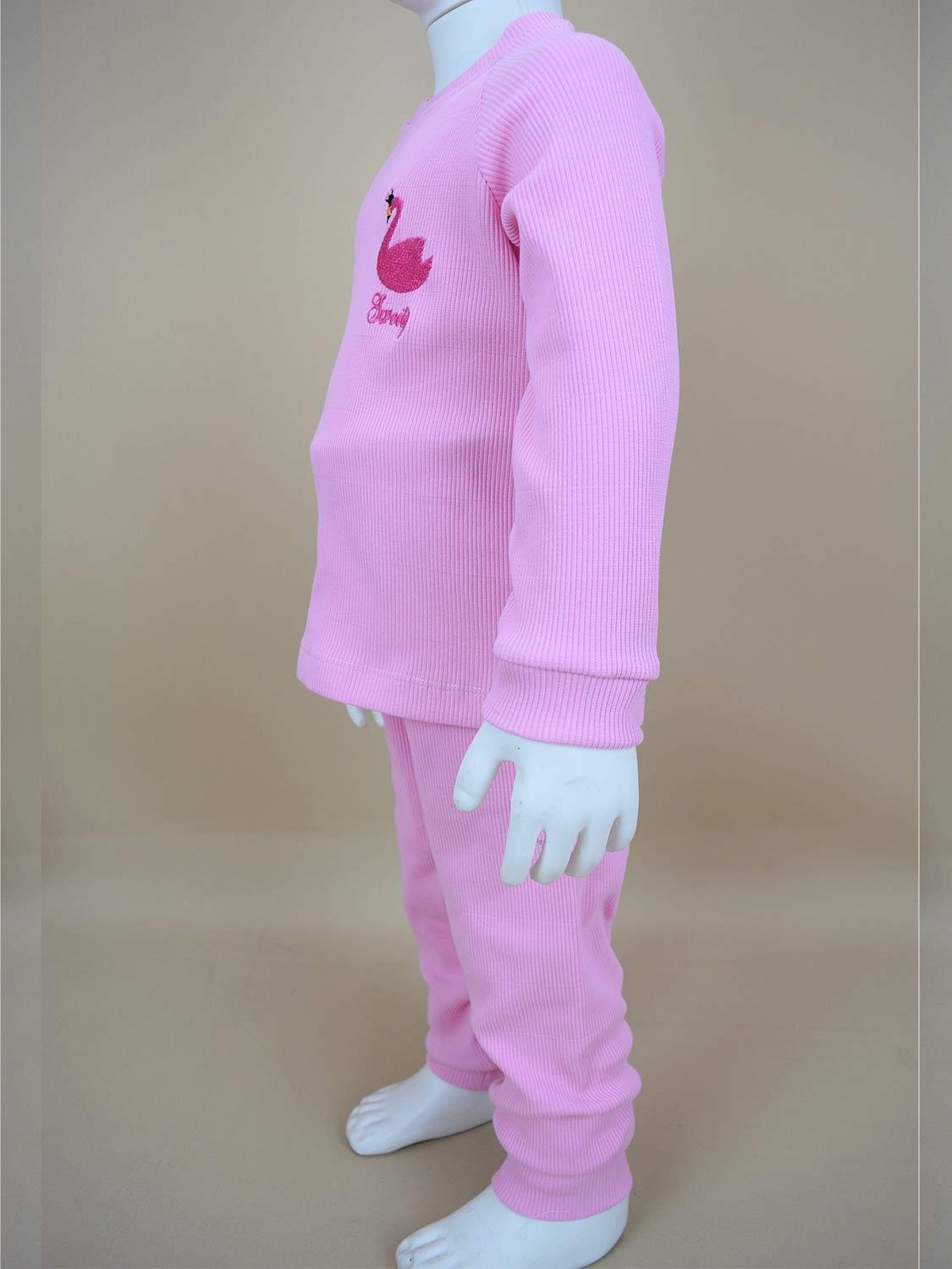 Ana Kuzusu Çocuk Özel tasarım Toz Pembe Çocuk Alt Üst Takım 