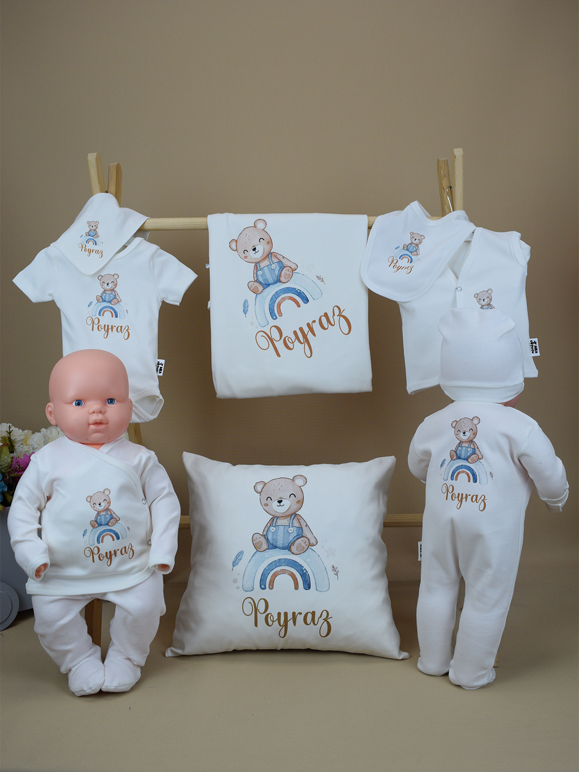 Ana Kuzusu İsme Özel  Ayıcık  Baskı  Hastane Çıkışı Özel Baskı 10AYC13