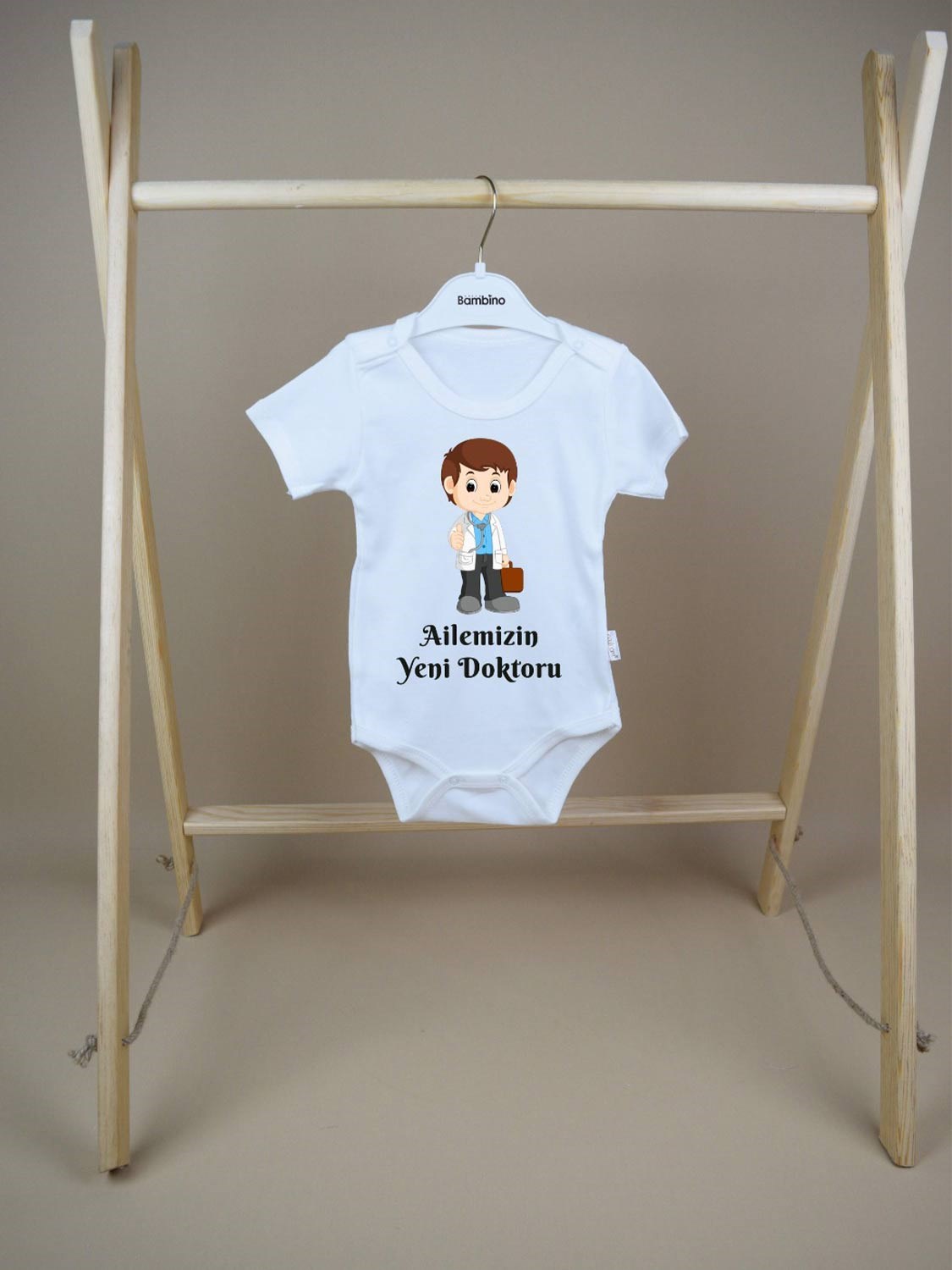 Ana Kuzusu İsme Özel Baskı Çıtçıtlı Doktor Oğlu Baskılı 1BDK93