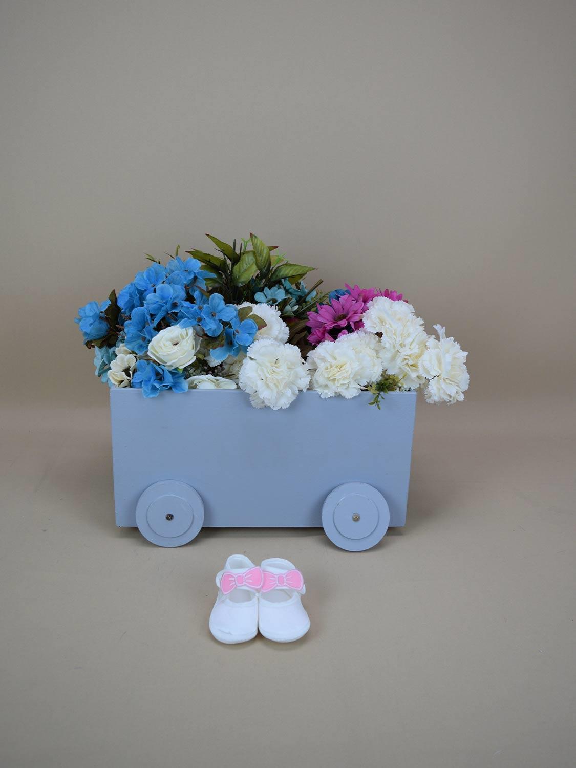 Ana Kuzusu İsme Özel Hastane Çıkışı Bebek Patiği Keçe Pembe Fiyonk 