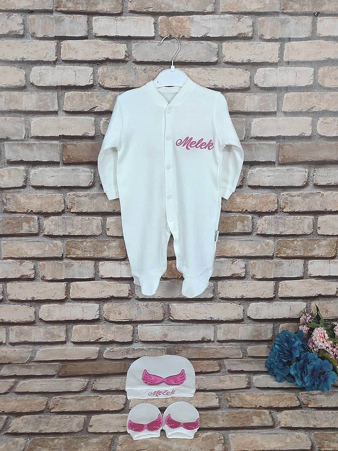 Ana Kuzusu İsme Özel Tulum Seti Aplike Kanat Tütülü APK5