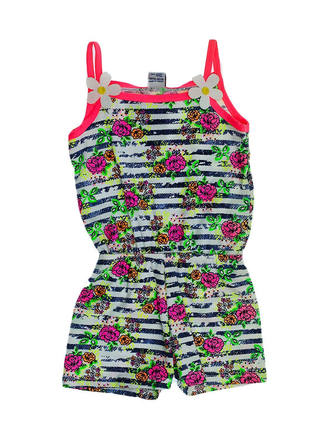 Kübra Kız Çocuk İp Askılı Tulum  3 Yaş Pembe