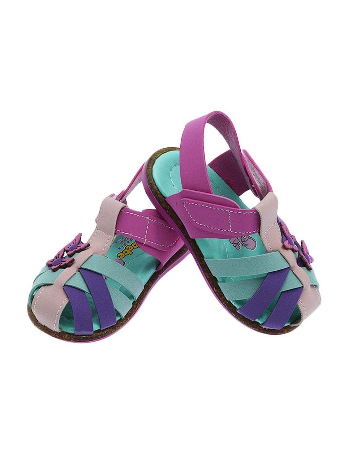 Şirin Bebe Kız Bebek Tek Bantlı Önü Kapalı Ortopedik Sandalet