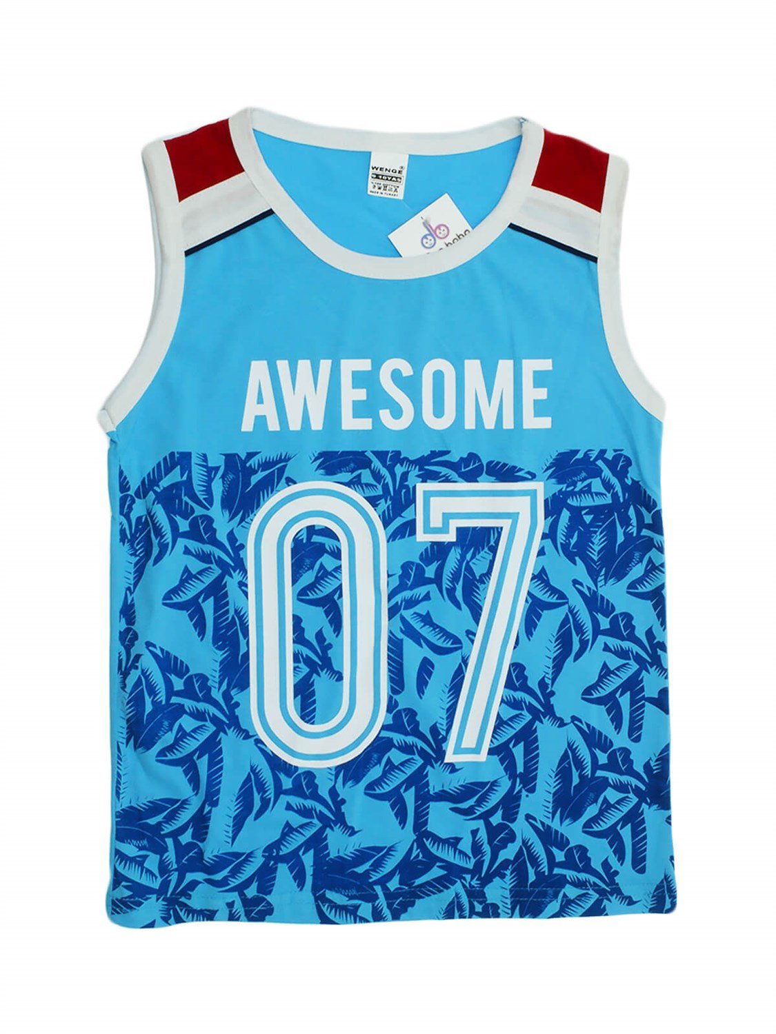 Wenge Garson Baskılı Sıfır Kol Tişört