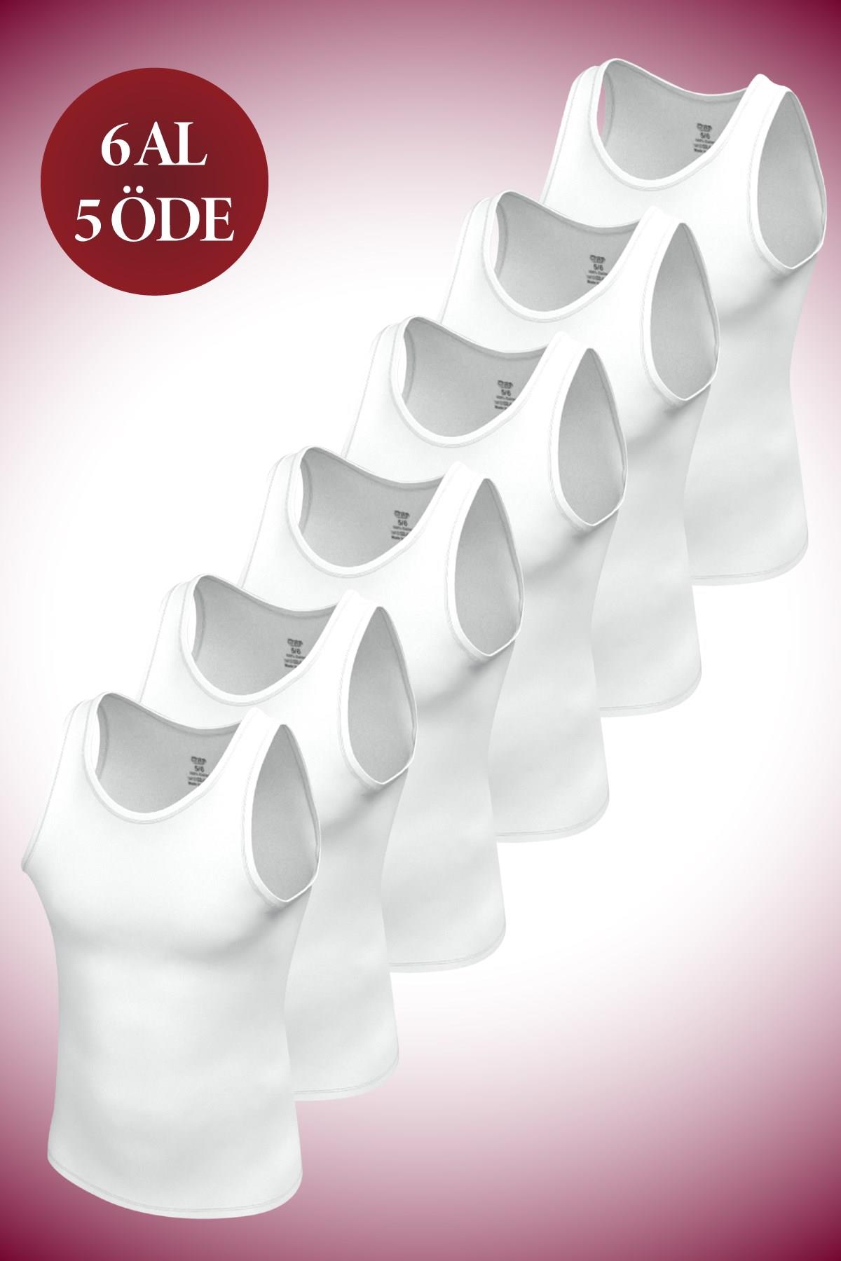 Erkek Çocuk 6'lı Atlet Süprem (%100 Pamuk)