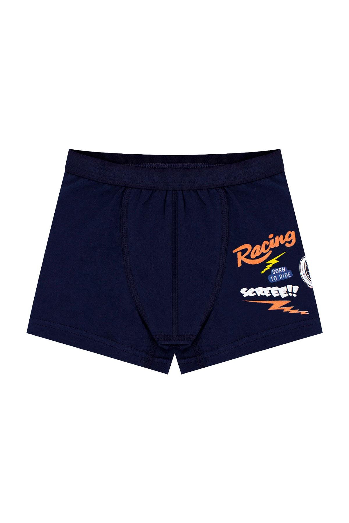 Erkek Çocuk Boxer Likralı Motor Serisi (%96 Pamuk)
