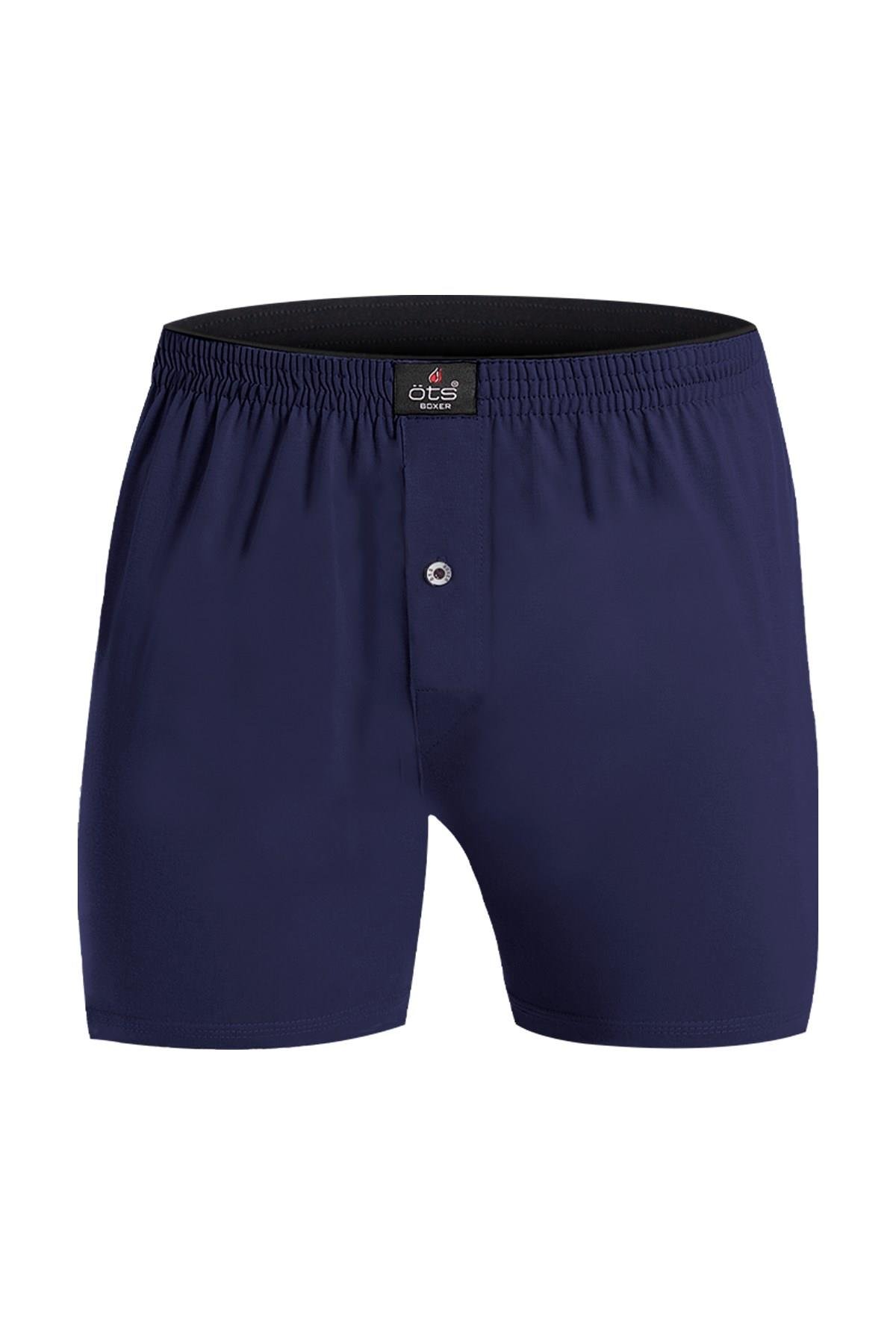 Öts 6'lı Erkek Boxer Düğmeli, Süprem Kumaş (%100 Pamuk)