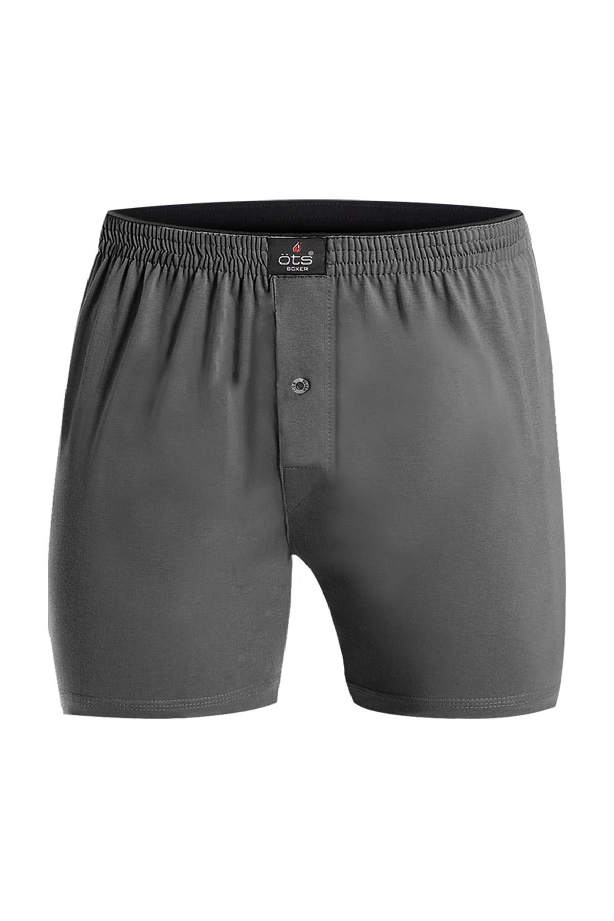 Öts 6'lı Erkek Boxer Düğmeli, Süprem Kumaş (%100 Pamuk)