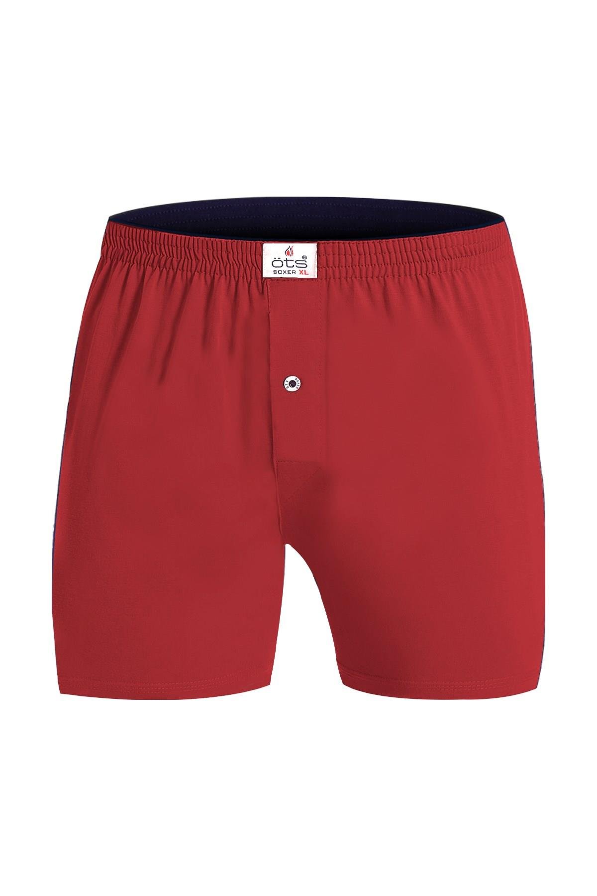 Öts 6'lı Erkek Boxer Düğmeli, Süprem Kumaş (%100 Pamuk)