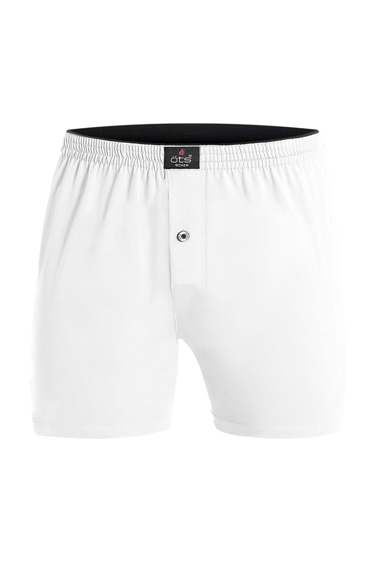 Öts 6'lı Erkek Boxer Düğmeli, Süprem Kumaş (%100 Pamuk)