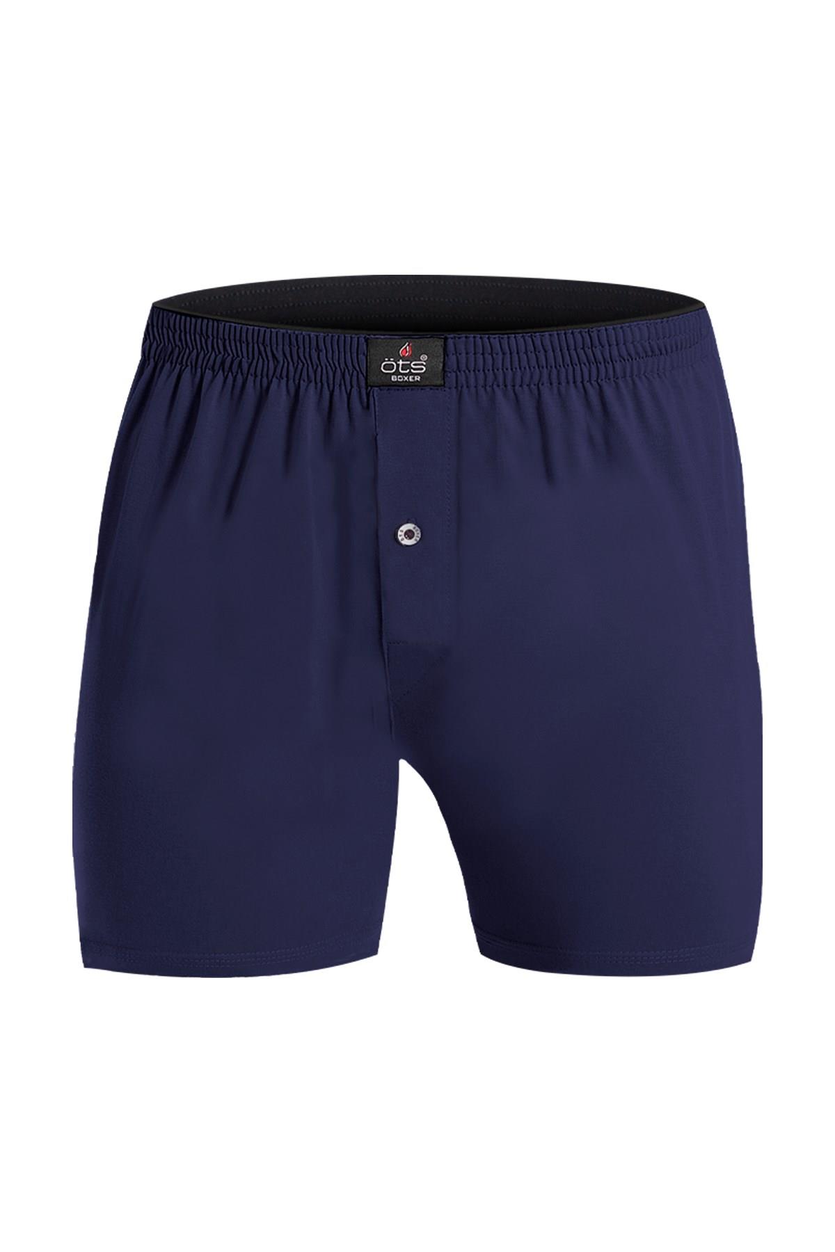 Öts 6'lı Erkek Boxer Düğmeli, Süprem Kumaş (%100 Pamuk)
