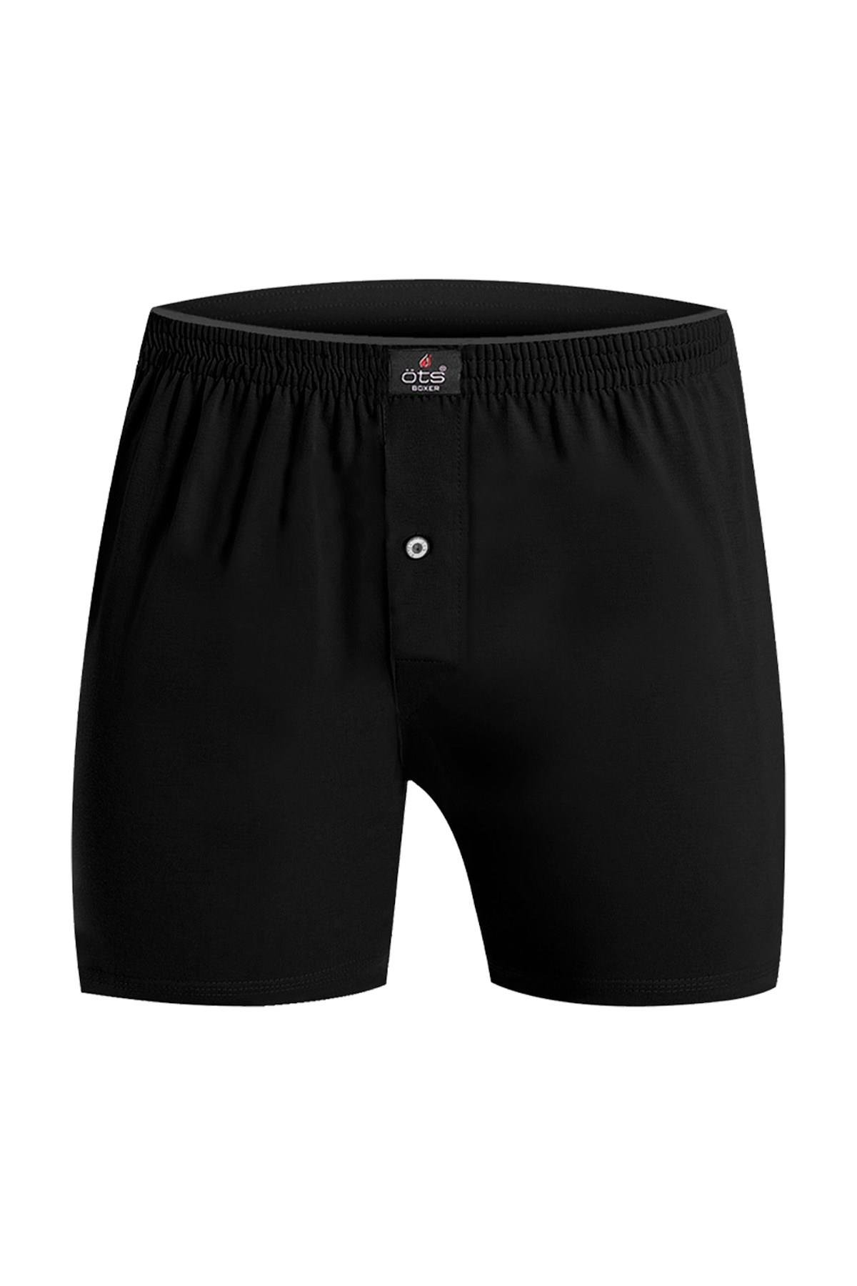 Öts 6'lı Erkek Boxer Düğmeli, Süprem Kumaş (%100 Pamuk)