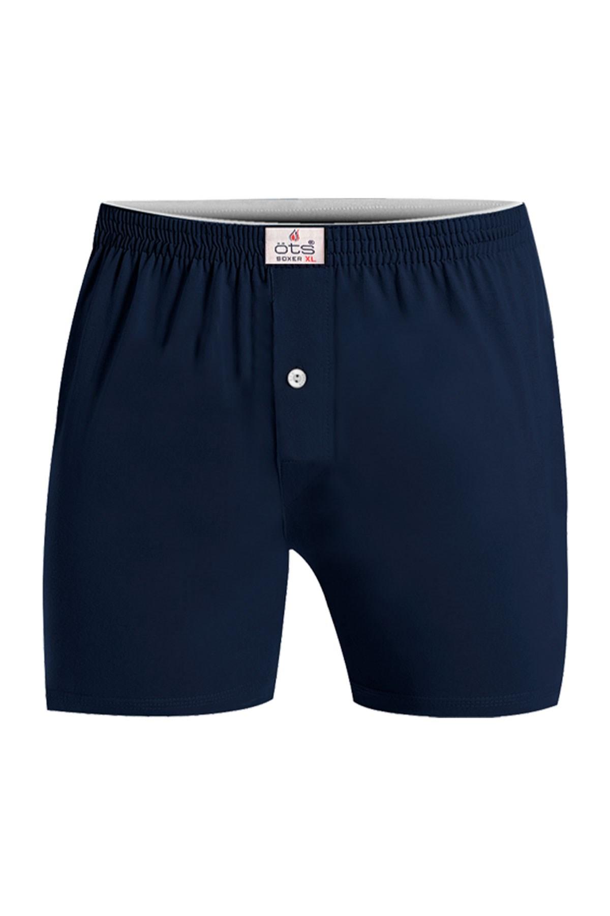 Öts 6'lı Erkek Boxer Düğmeli, Süprem Kumaş (%100 Pamuk)