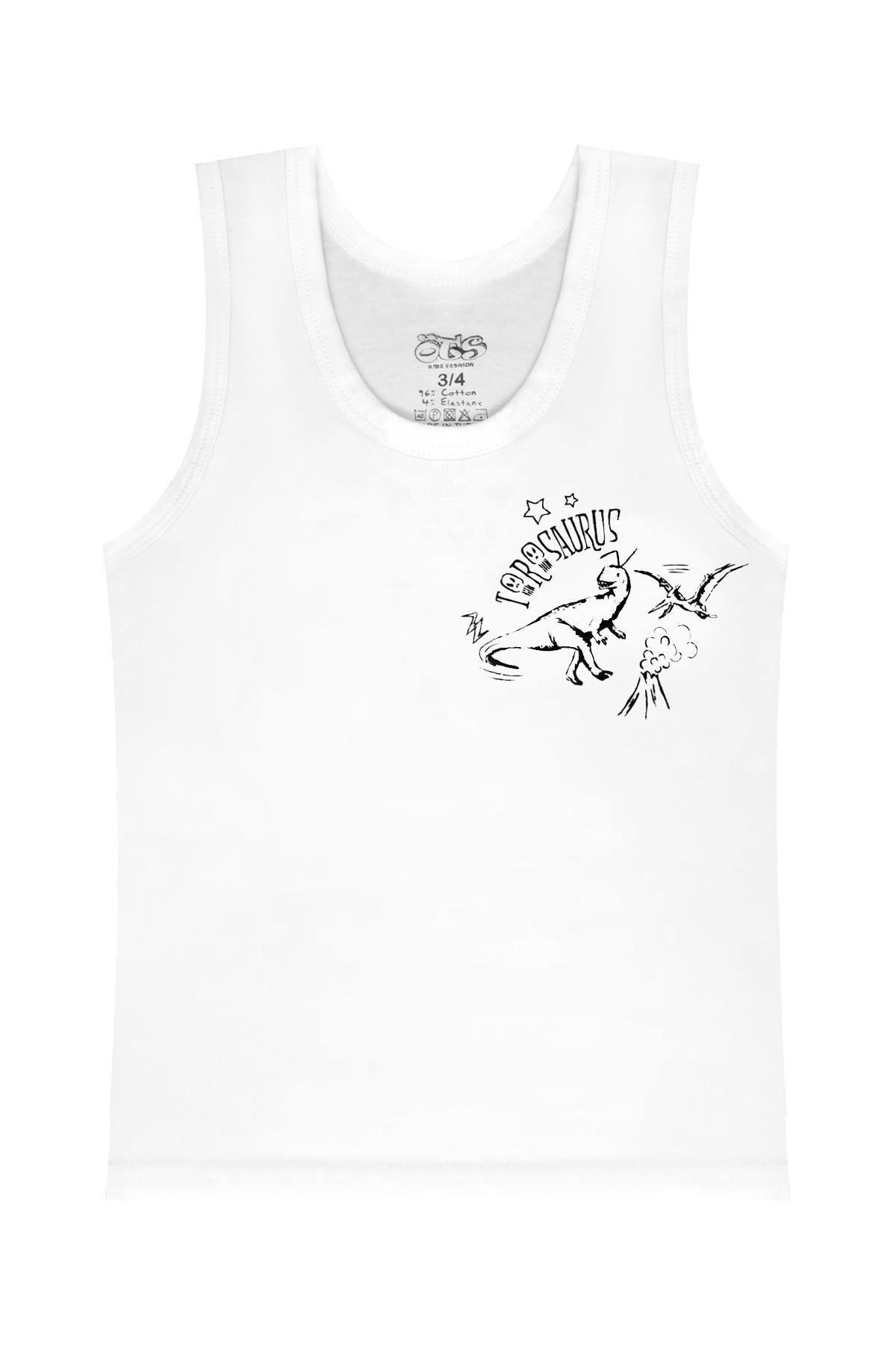 Öts Erkek Çocuk Atlet 2'li Baskılı (%96 Pamuk - %4 Elastan)