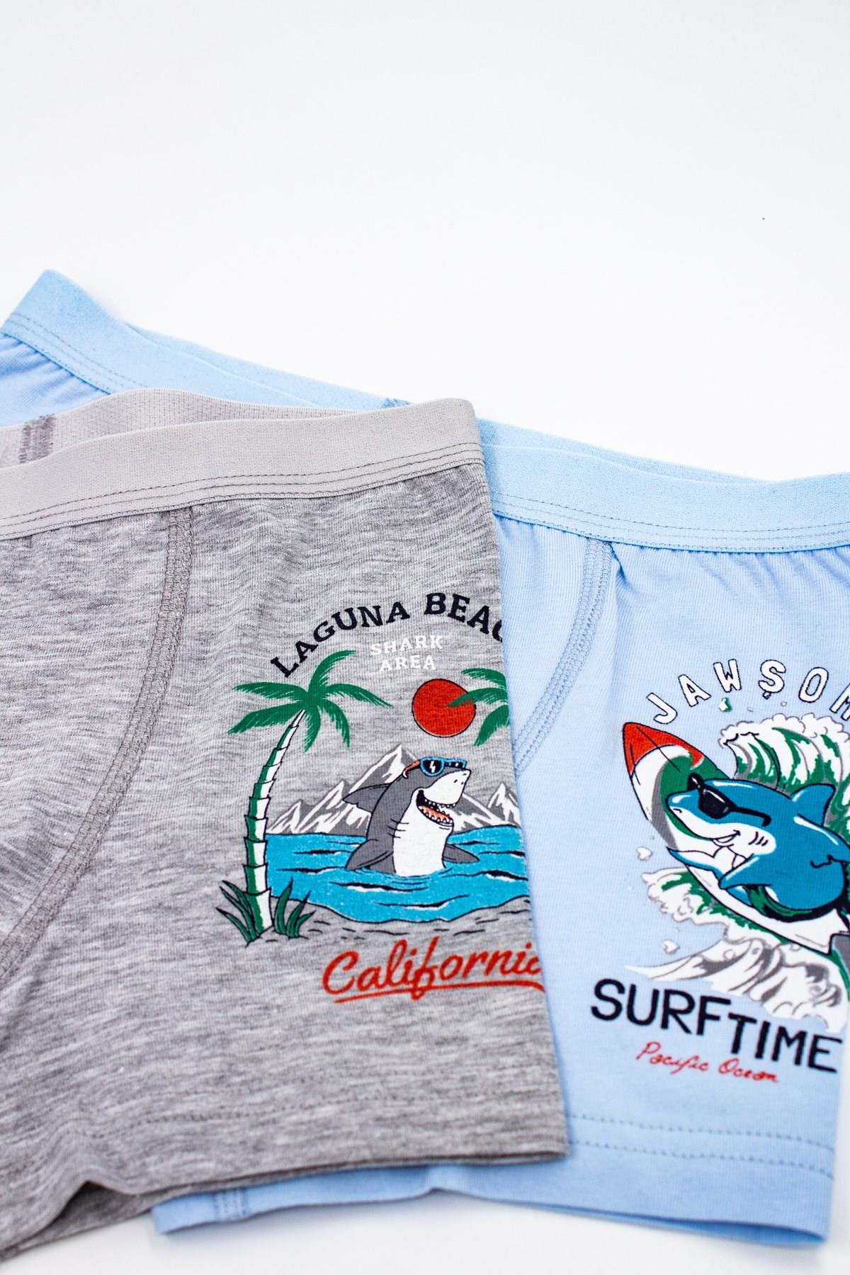 Öts Erkek Çocuk Boxer 3'lü Baskılı (%96 Pamuk - %4 Elastan)