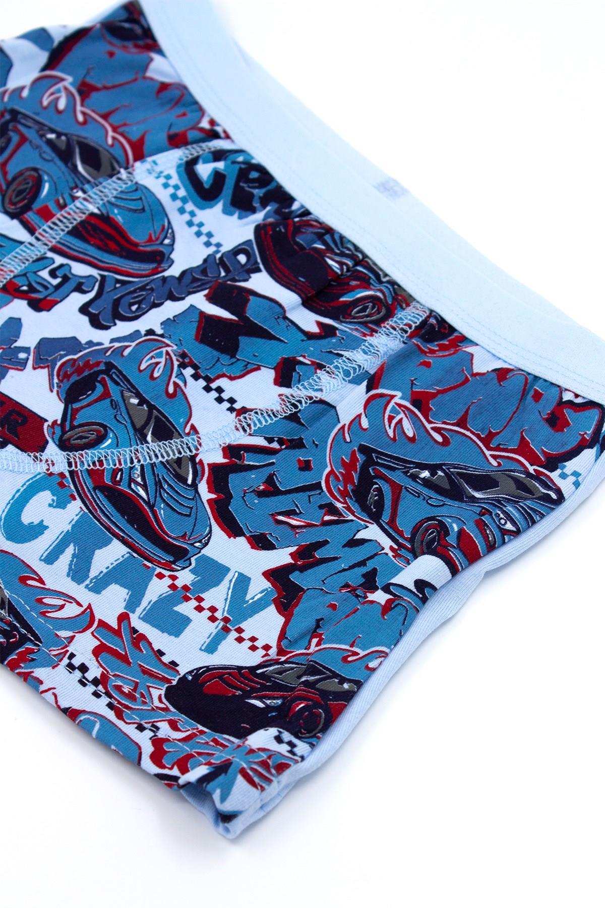 Öts Erkek Çocuk Boxer 3'lü Baskılı (%96 Pamuk - %4 Elastan)