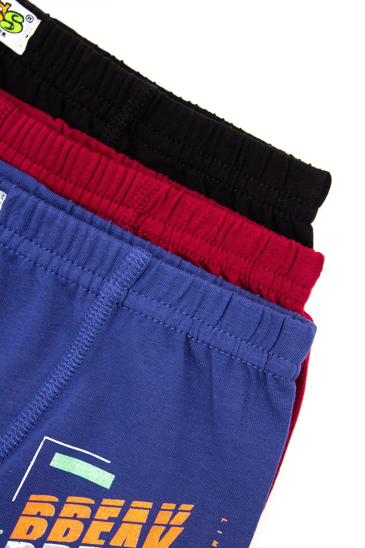 Öts Erkek Çocuk Boxer 3'lü Baskılı (%96 Pamuk - %4 Elastan)