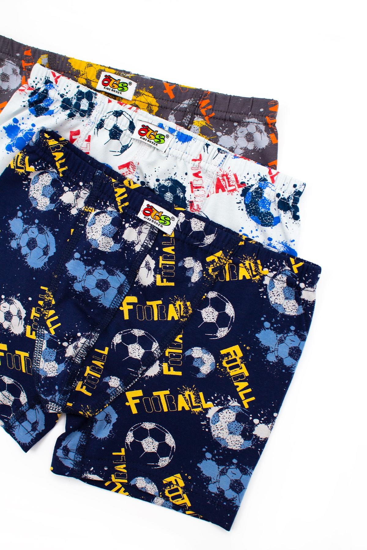 Öts Erkek Çocuk Boxer 3'lü Baskılı (%96 Pamuk - %4 Elastan)