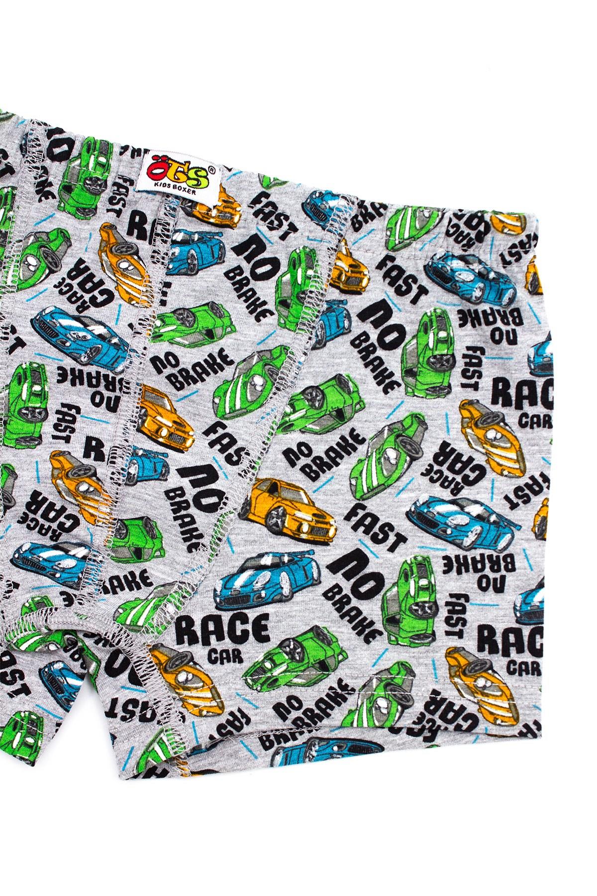 Öts Erkek Çocuk Boxer 3'lü Baskılı (%96 Pamuk - %4 Elastan)