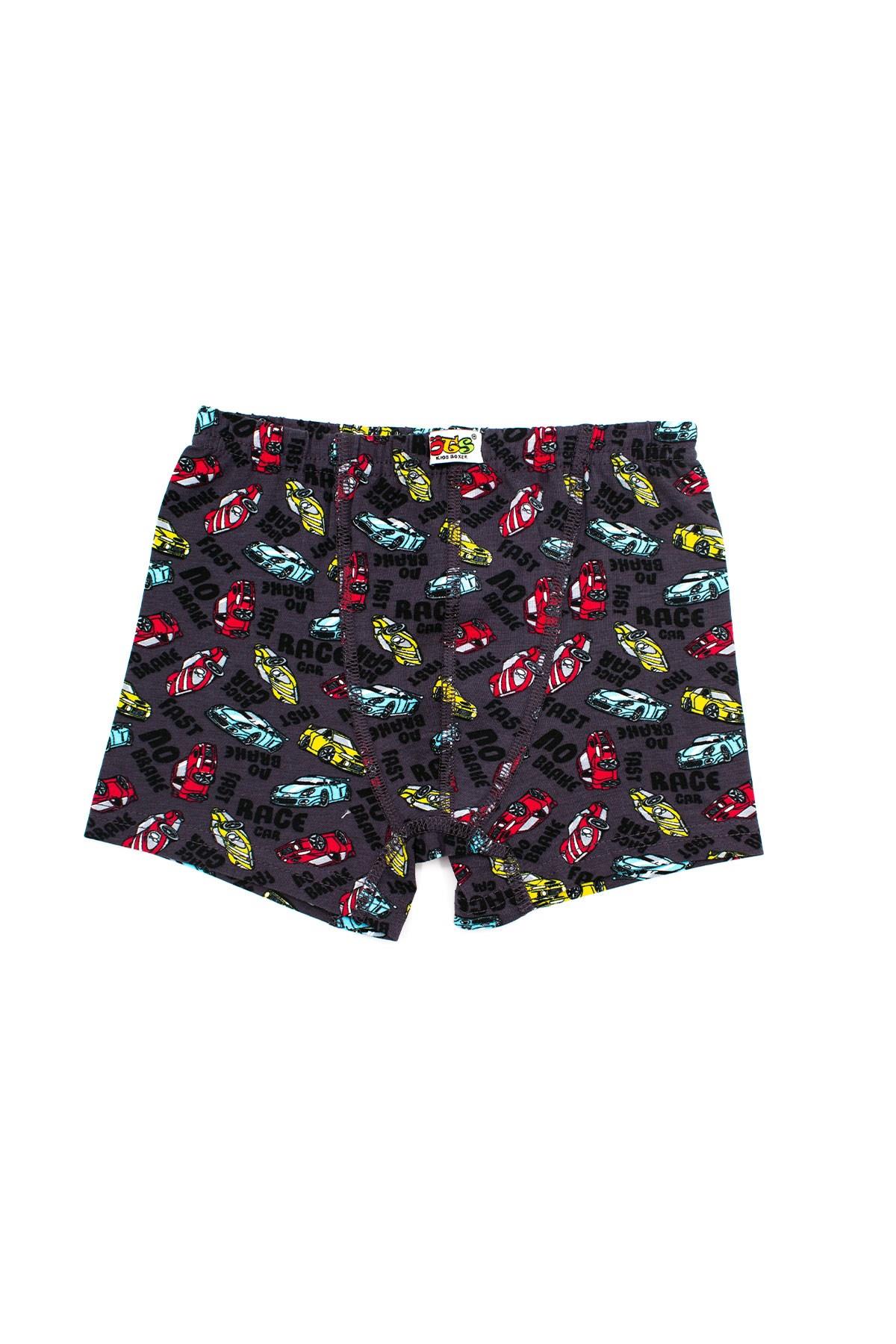 Öts Erkek Çocuk Boxer 3'lü Baskılı (%96 Pamuk - %4 Elastan)