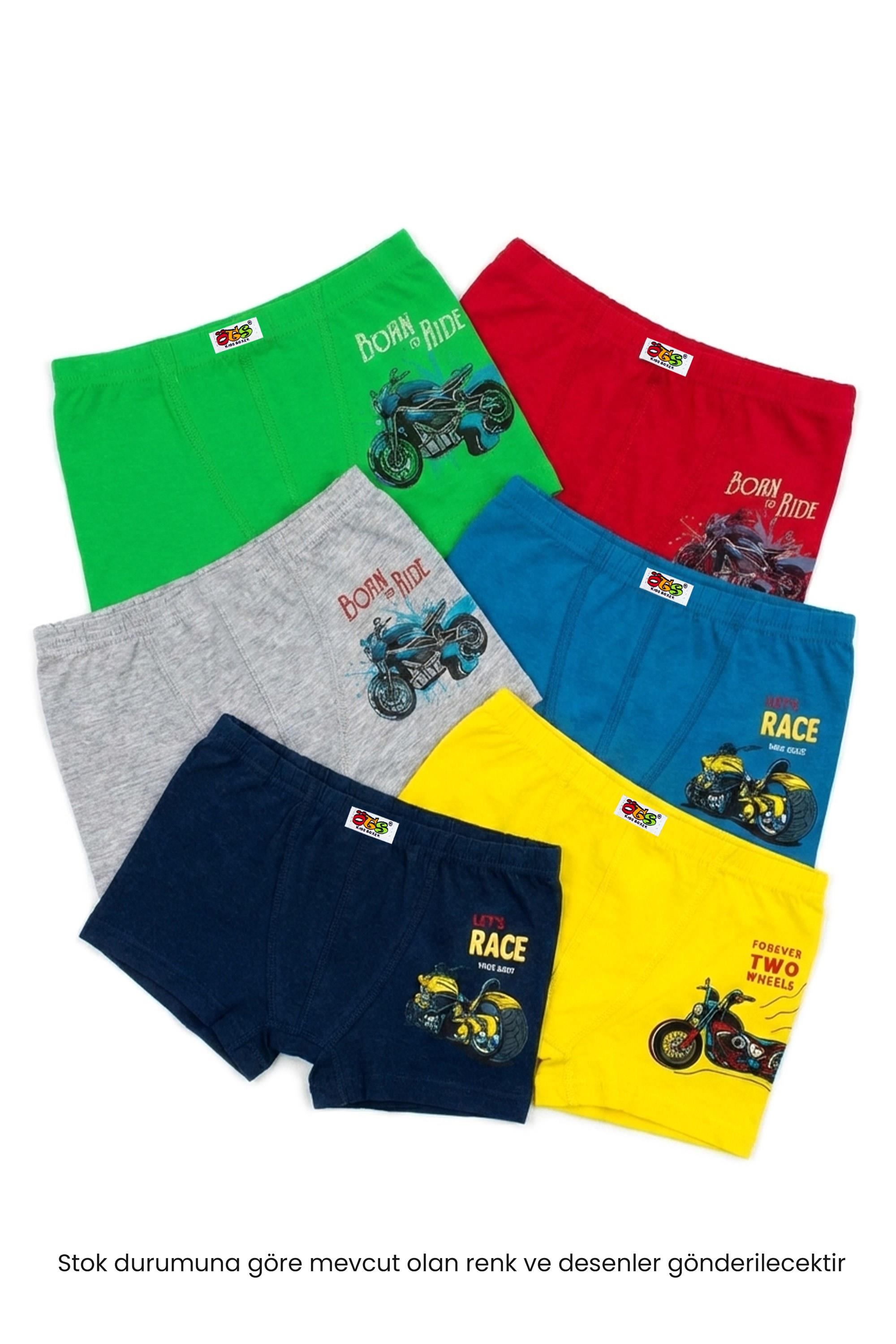 Öts Erkek Çocuk Boxer 3'lü Baskılı (%96 Pamuk - %4 Elastan)