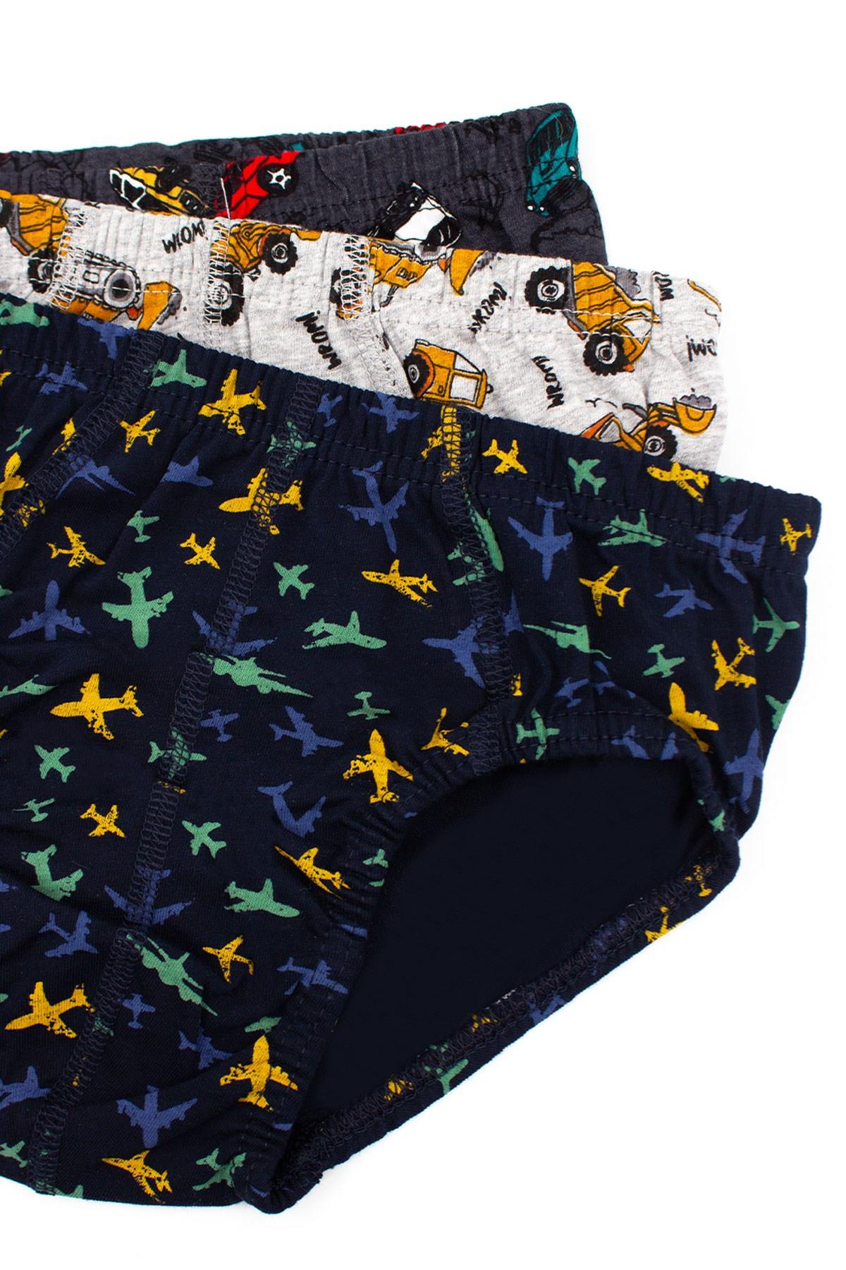 Öts Erkek Çocuk Külot 3'lü Baskılı (%100 Pamuk)